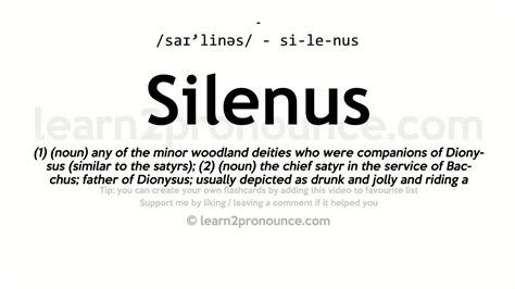 silenus pronunciation|Silenus Definition & Meaning .